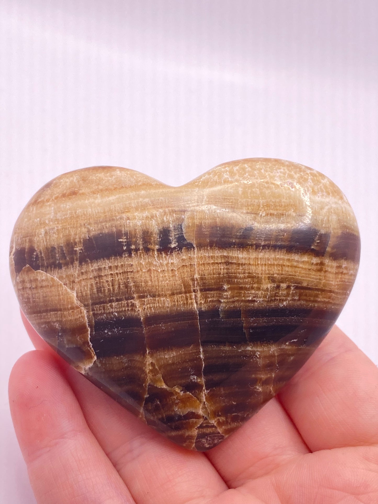 Chocolate Calcite Crystal Heart