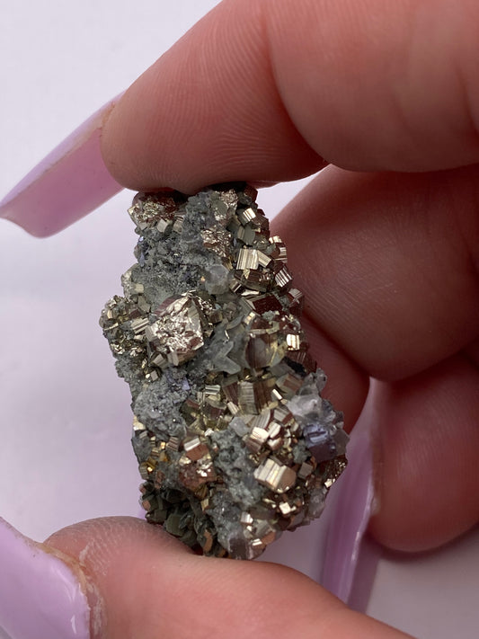 Pyrite, Calcite and Quartz Cluster