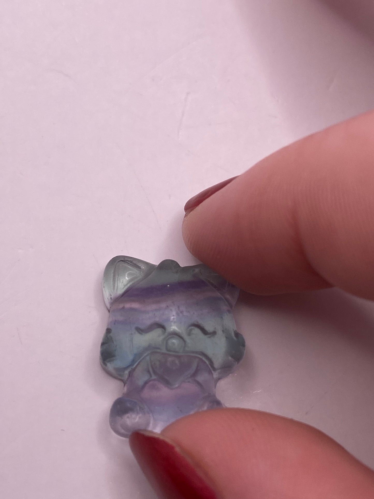 Fluorite Cat Carving