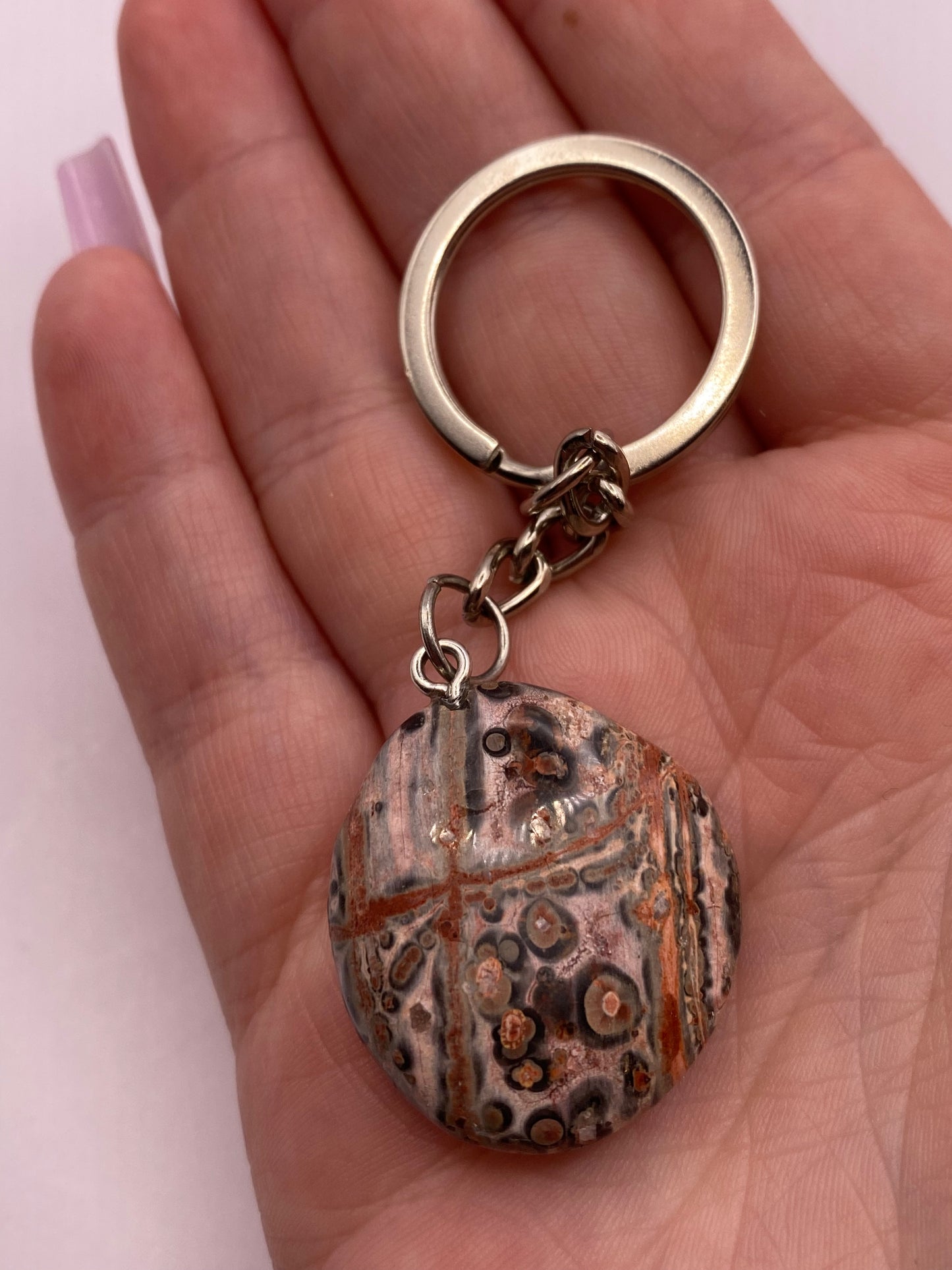 Leopard Skin Jasper Keyring