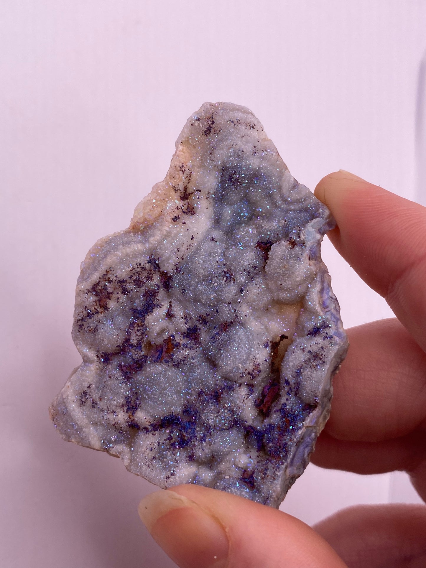 Aura chalcedony cluster