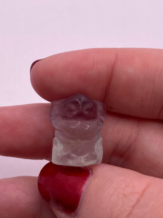 Yoda fluorite carving