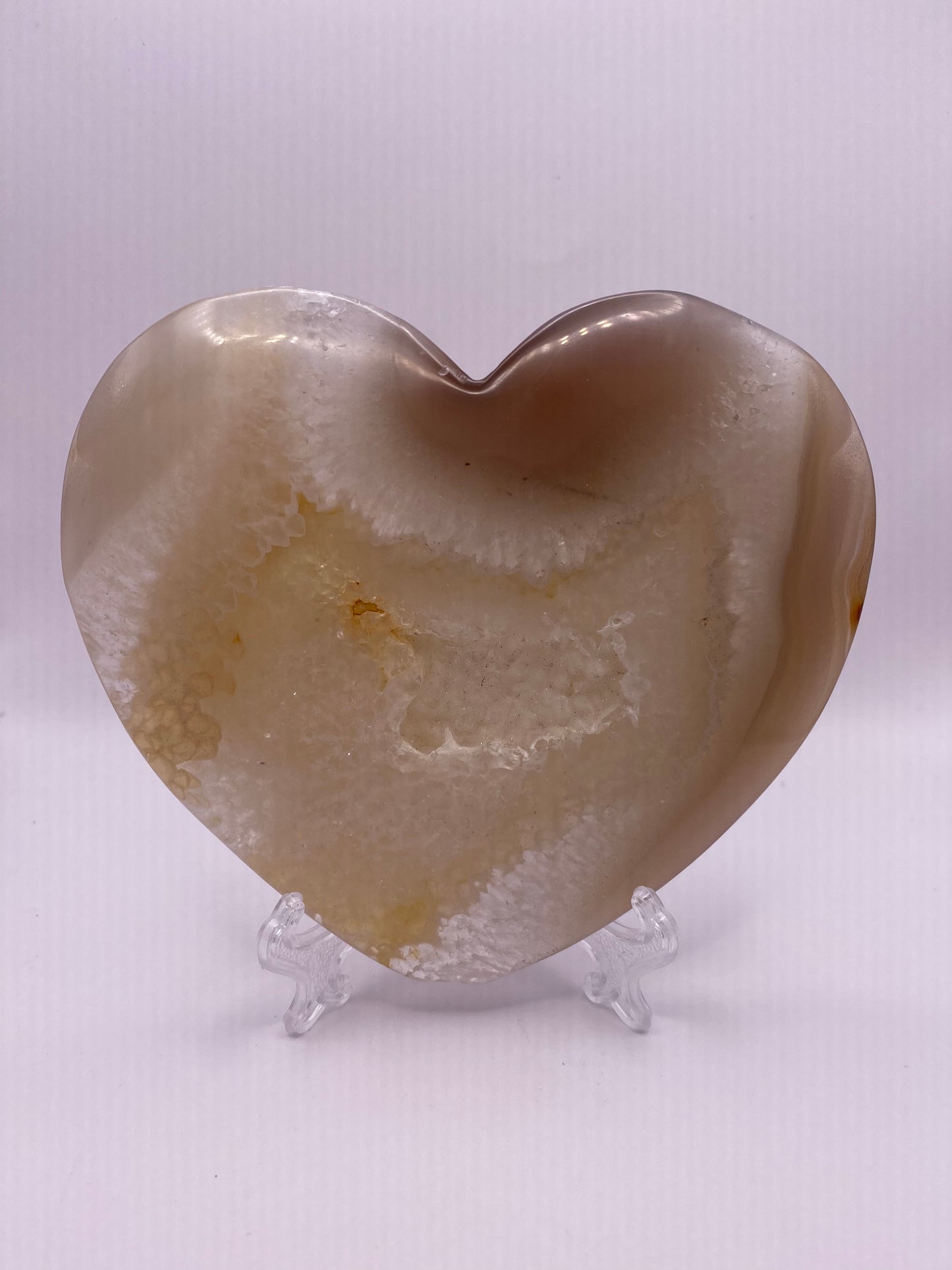 Druzey Agate Statement Heart