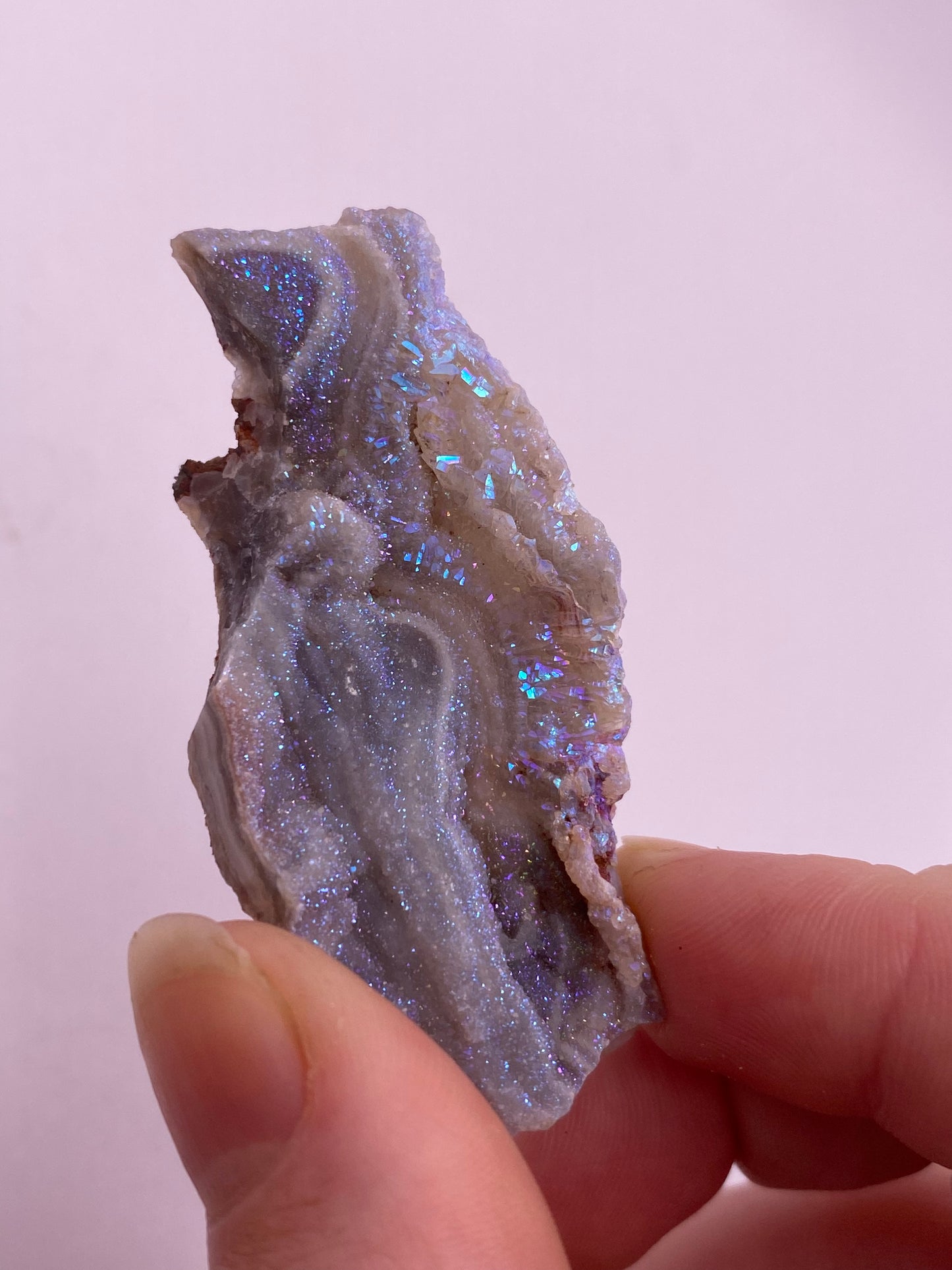 Aura chalcedony cluster