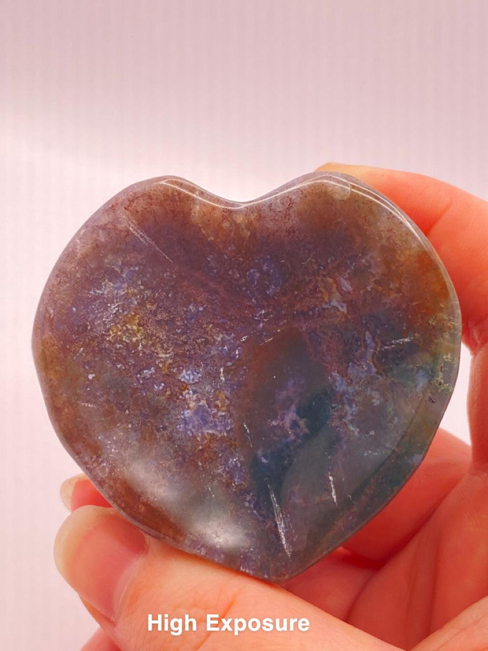 Moss Agate Heart Trinket Bowl