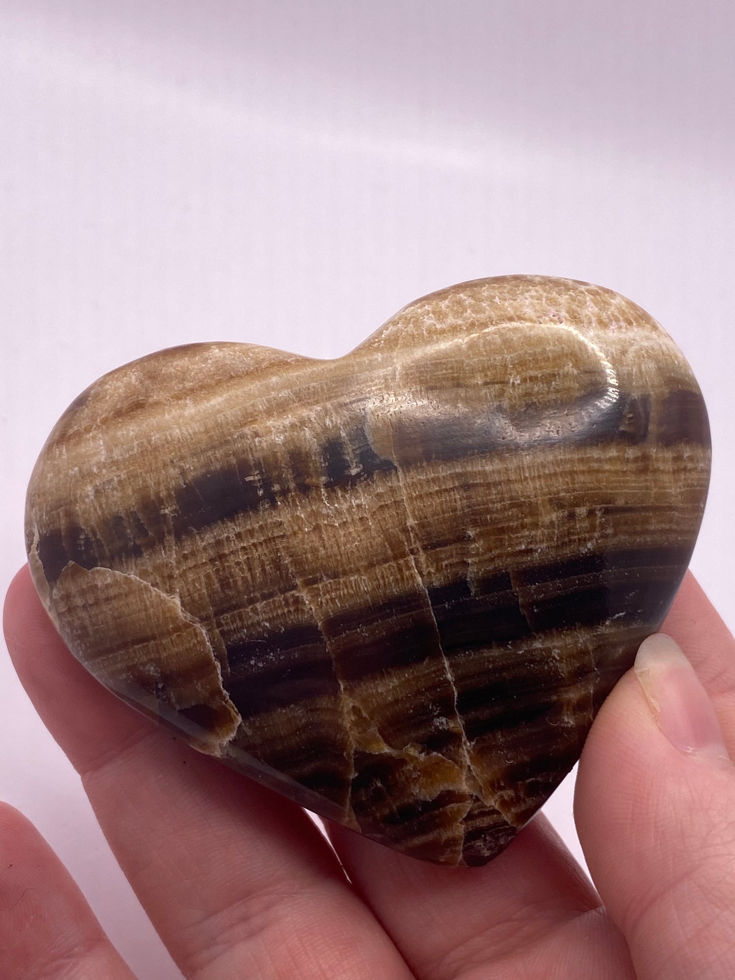 Chocolate Calcite Crystal Heart