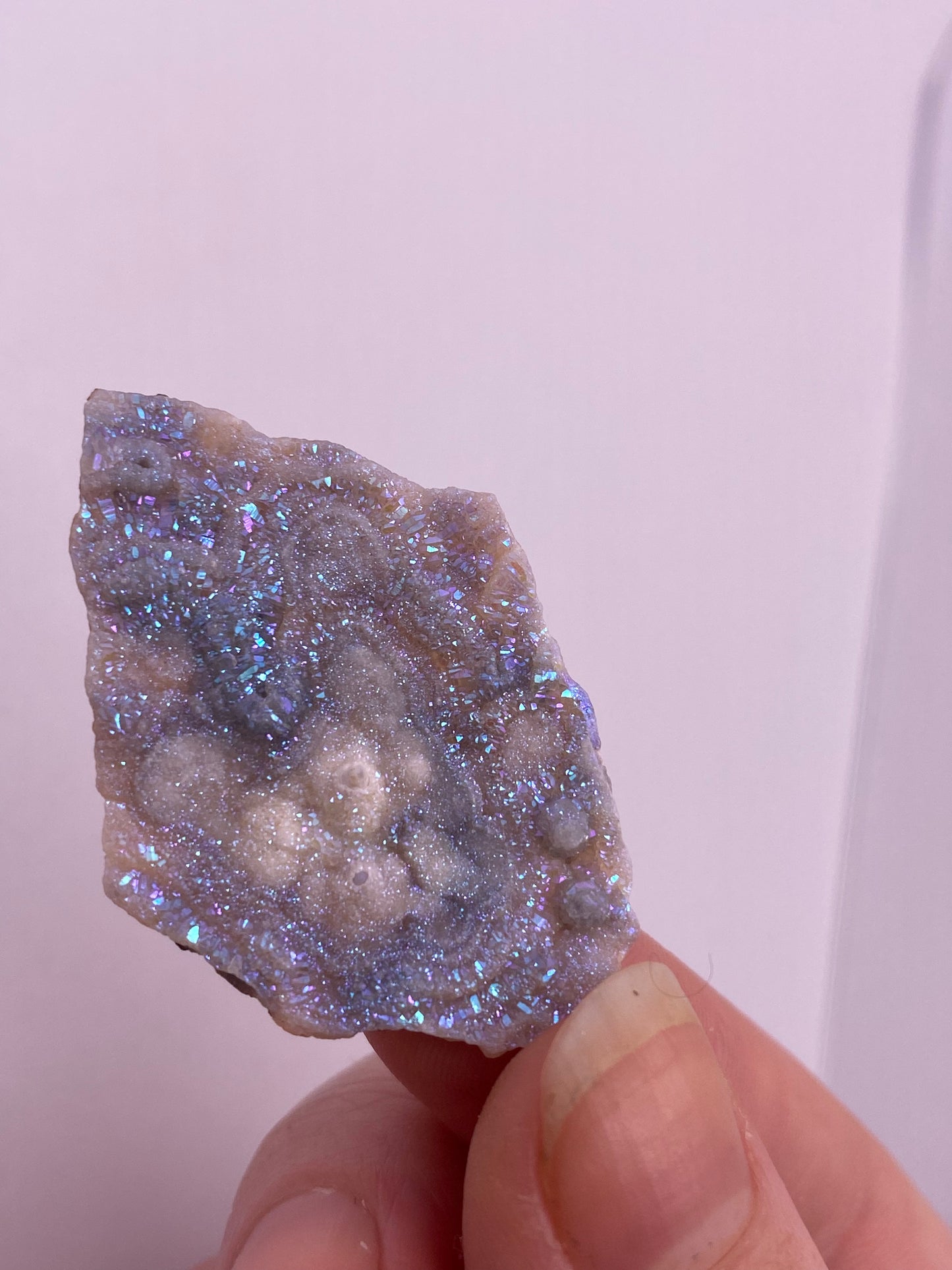 Aura chalcedony cluster