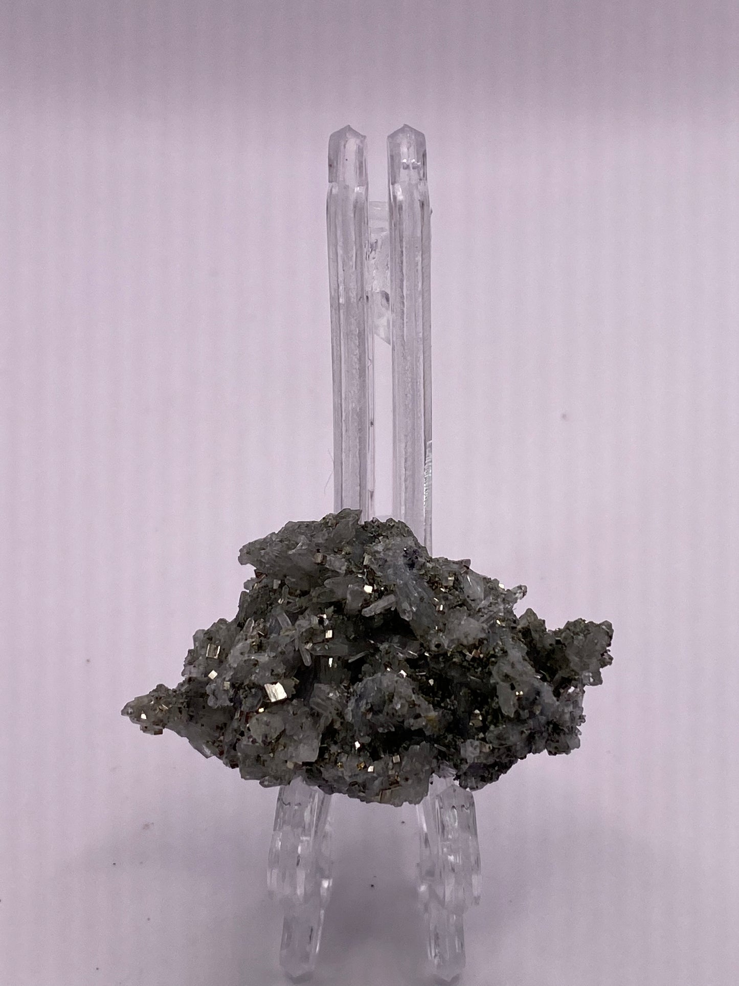 Quartz With Pyrite Cluster