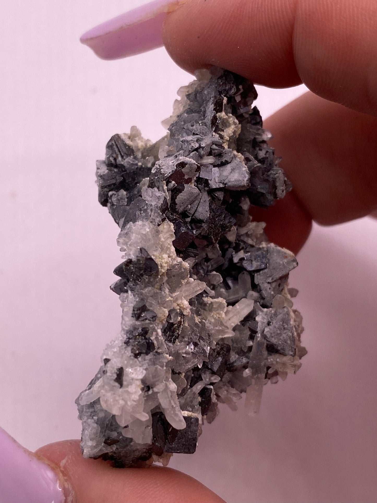 Sugar Quartz and Galena Cluster