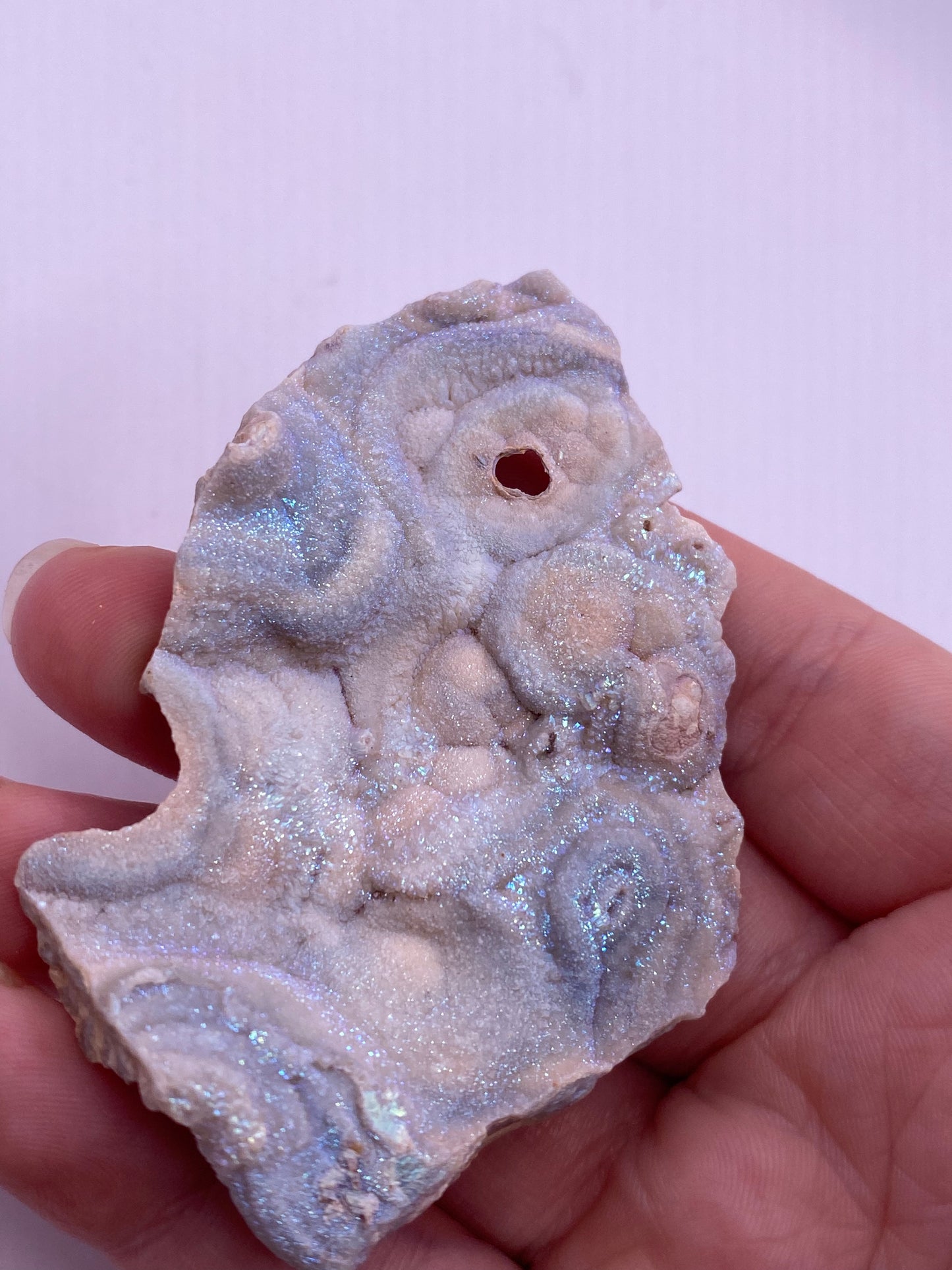 Aura chalcedony cluster