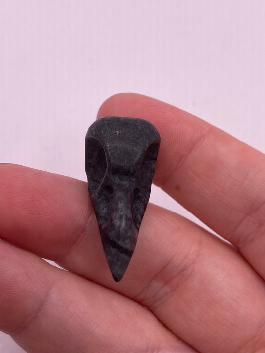 Jasper Crows Skull Crystal Carving