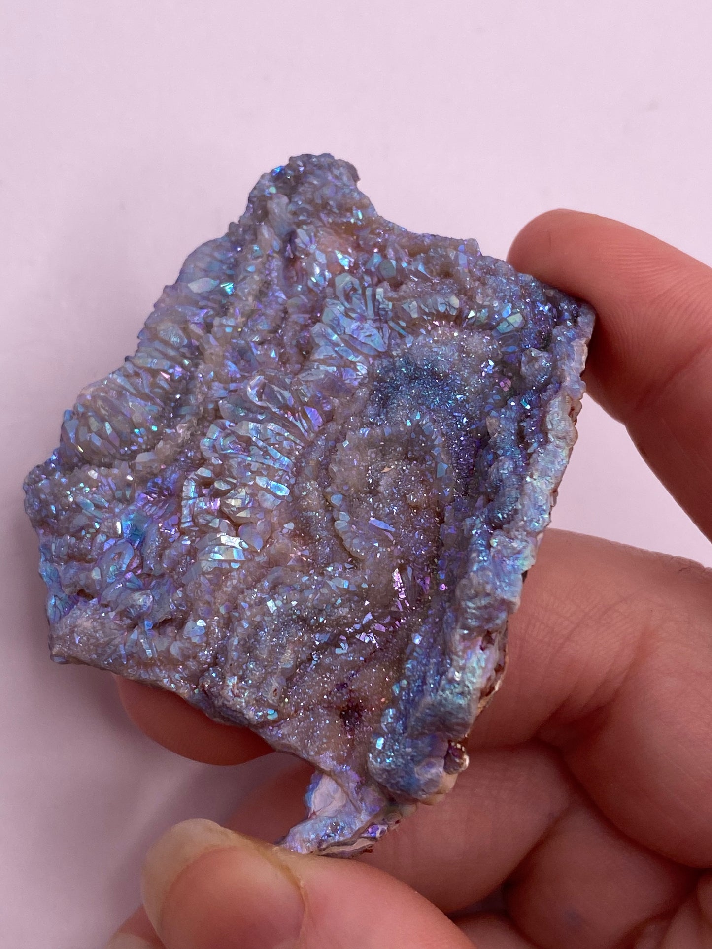 Aura Chalcedony Cluster