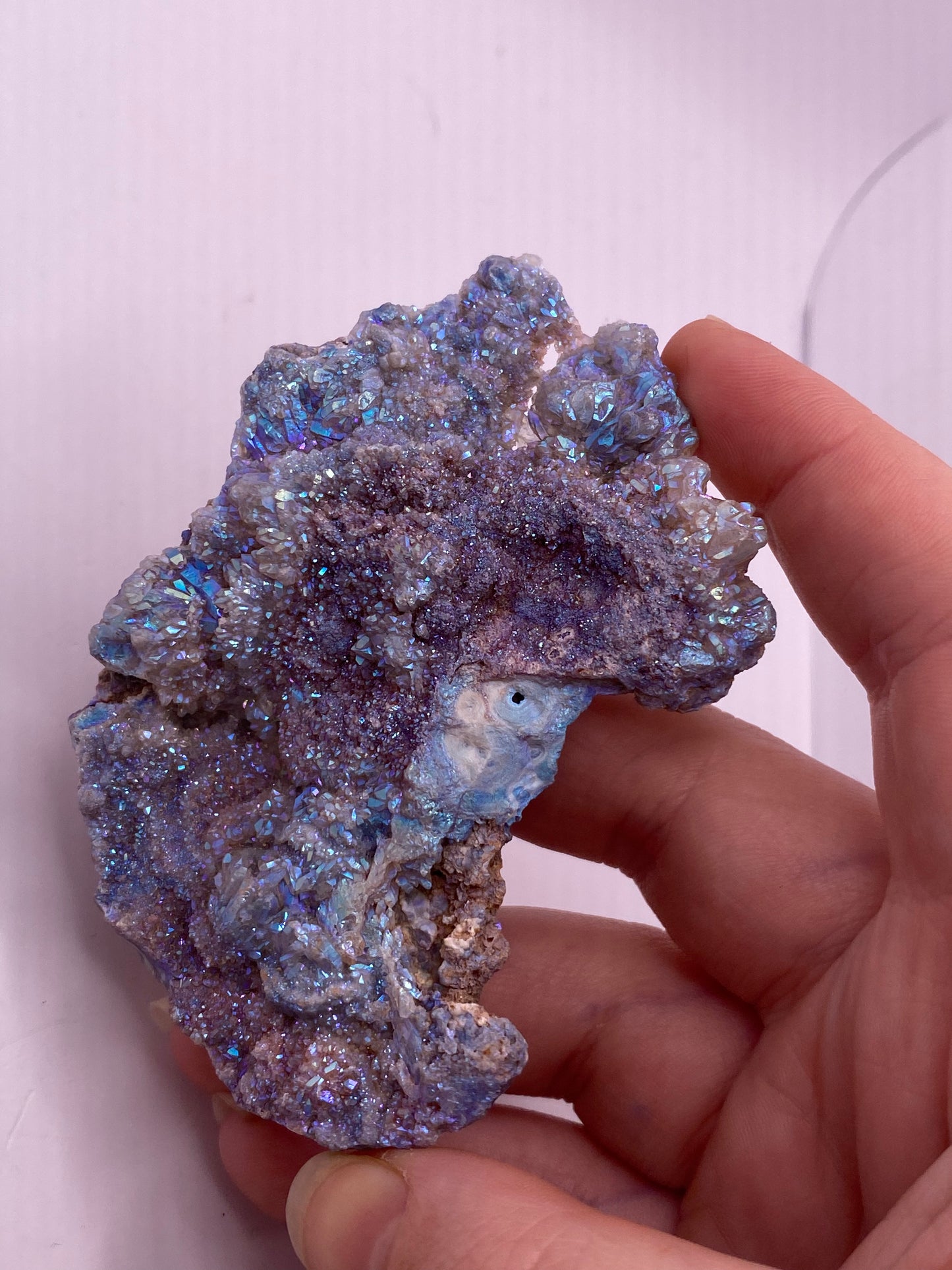 Aura Chalcedony Cluster