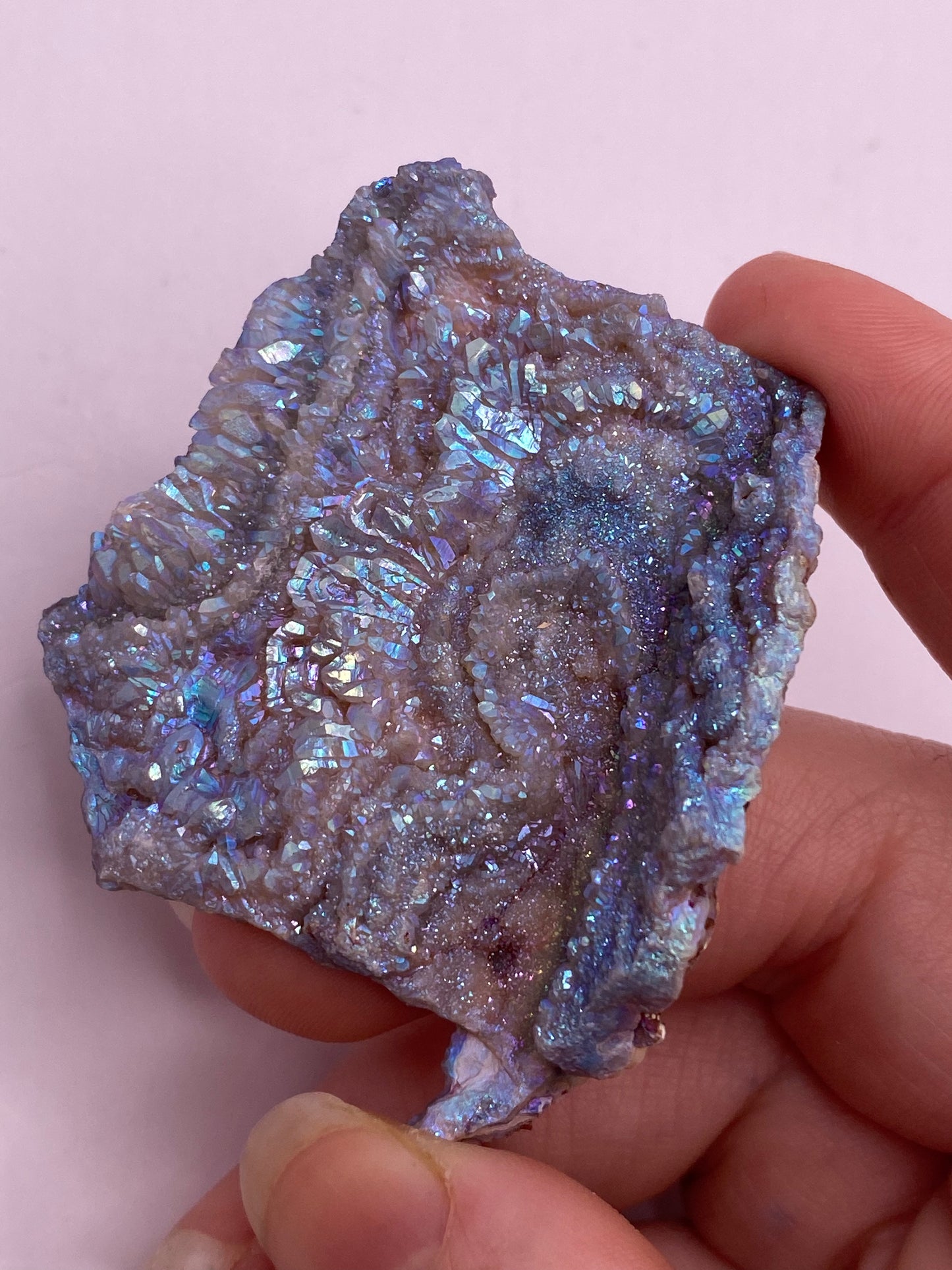 Aura Chalcedony Cluster