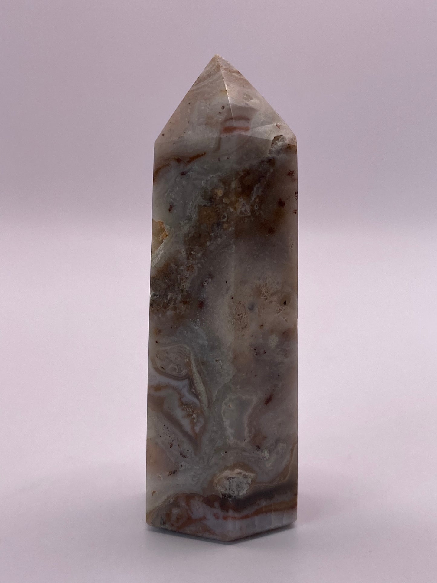 Pink Lace Agate Tower