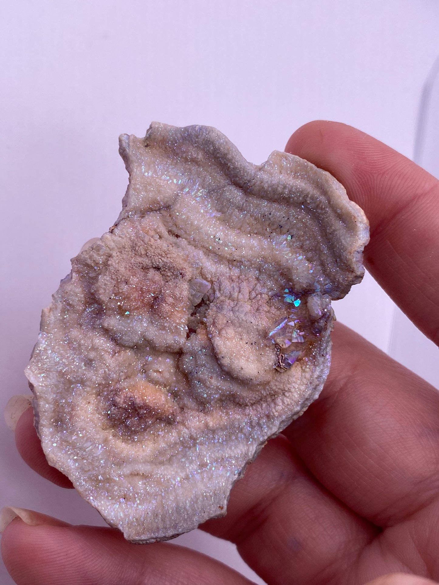 Aura chalcedony cluster