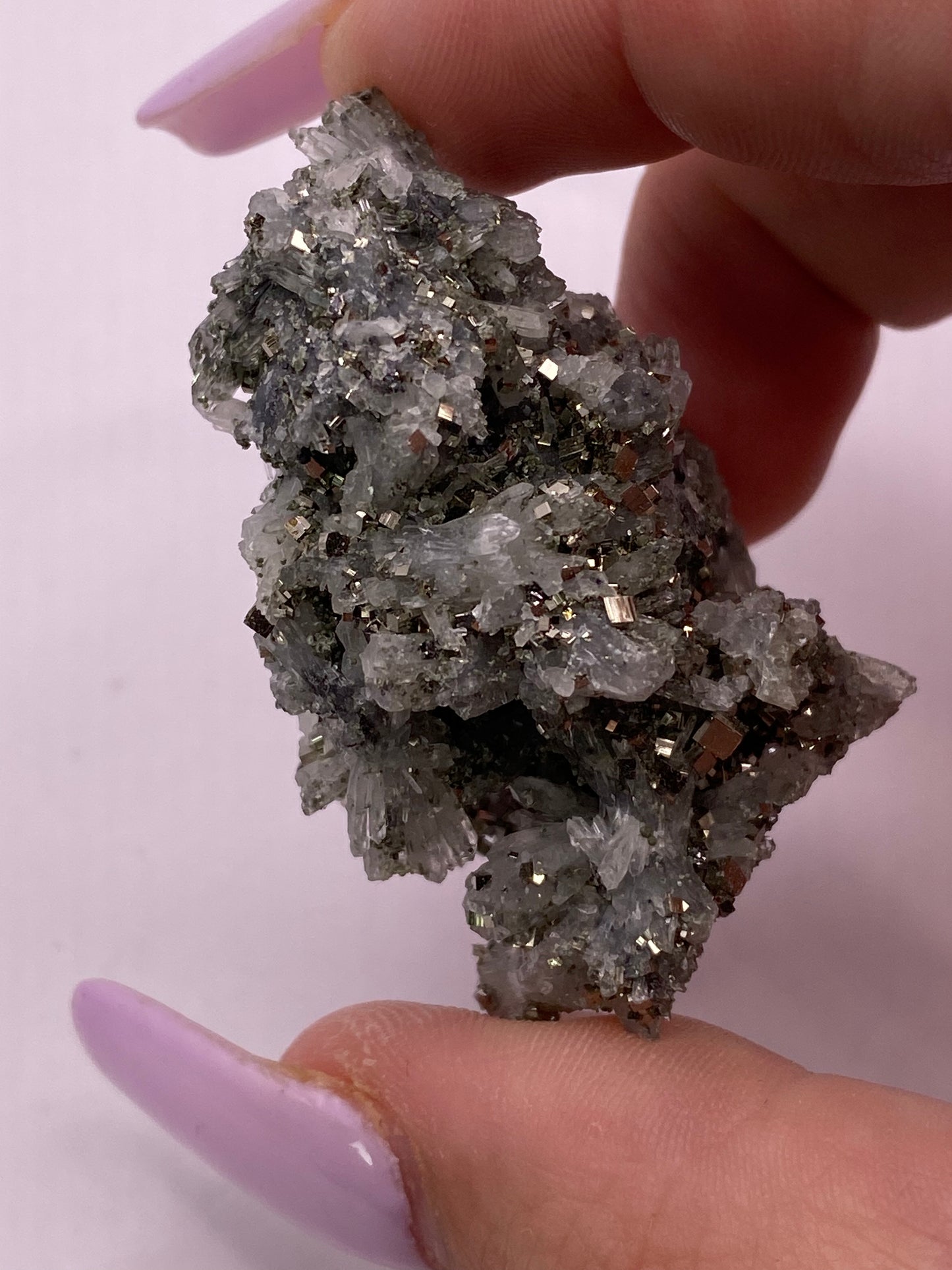 Quartz With Pyrite Cluster