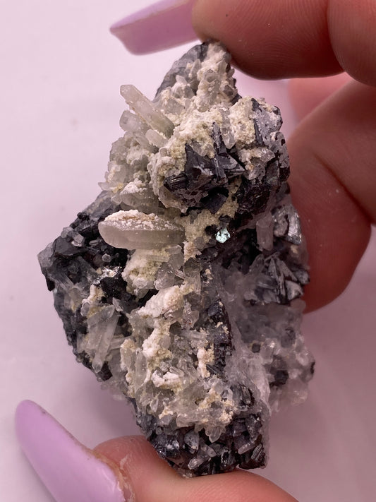 Sugar Quartz and Galena Cluster