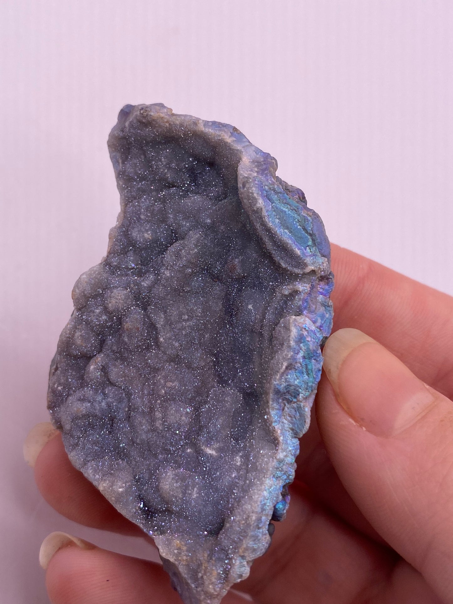 Aura chalcedony cluster