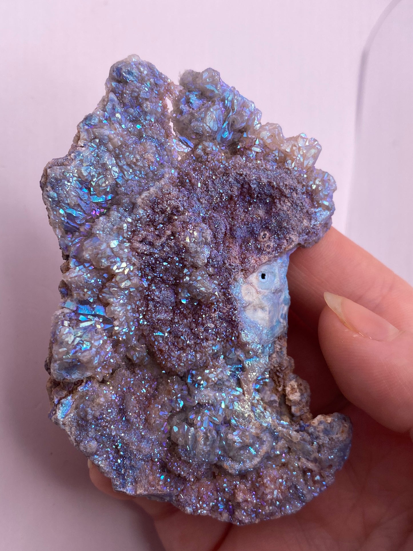 Aura Chalcedony Cluster