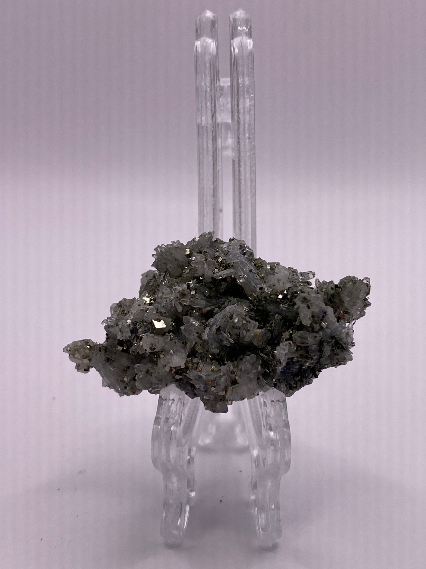 Quartz With Pyrite Cluster