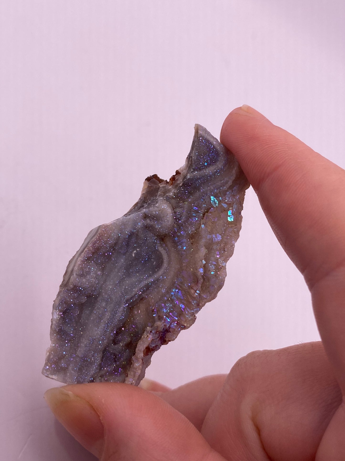 Aura chalcedony cluster