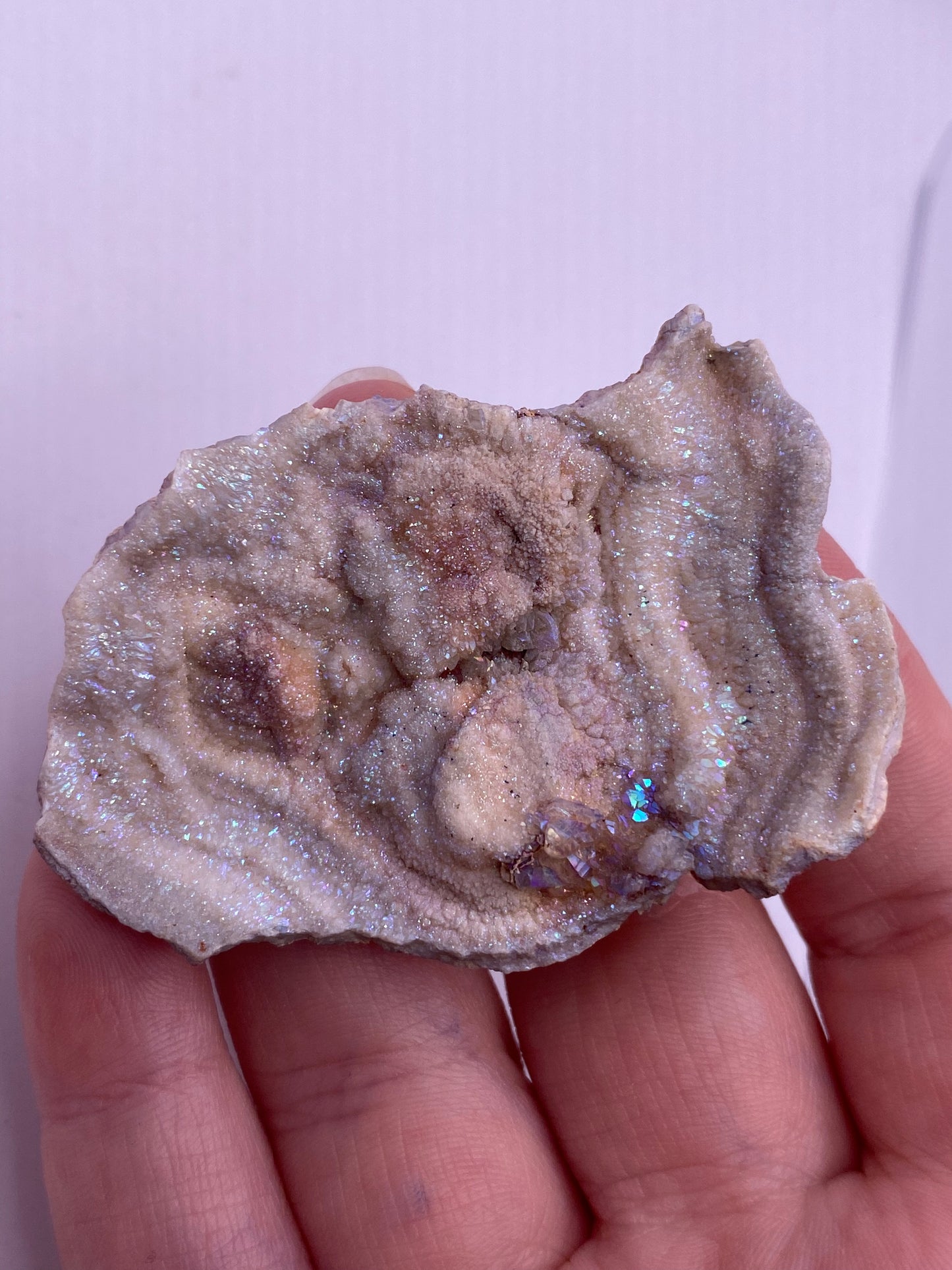 Aura chalcedony cluster