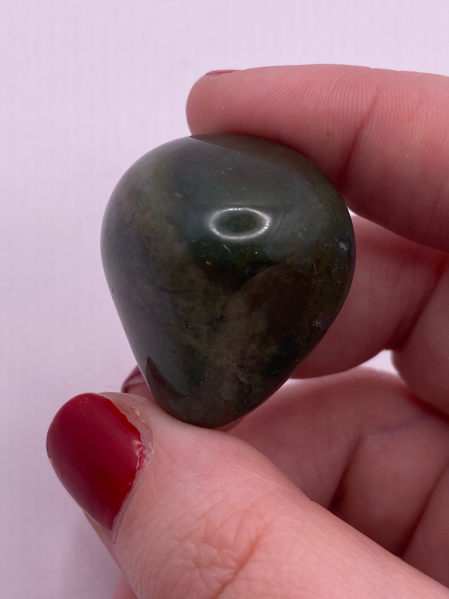 Moss agate tumble