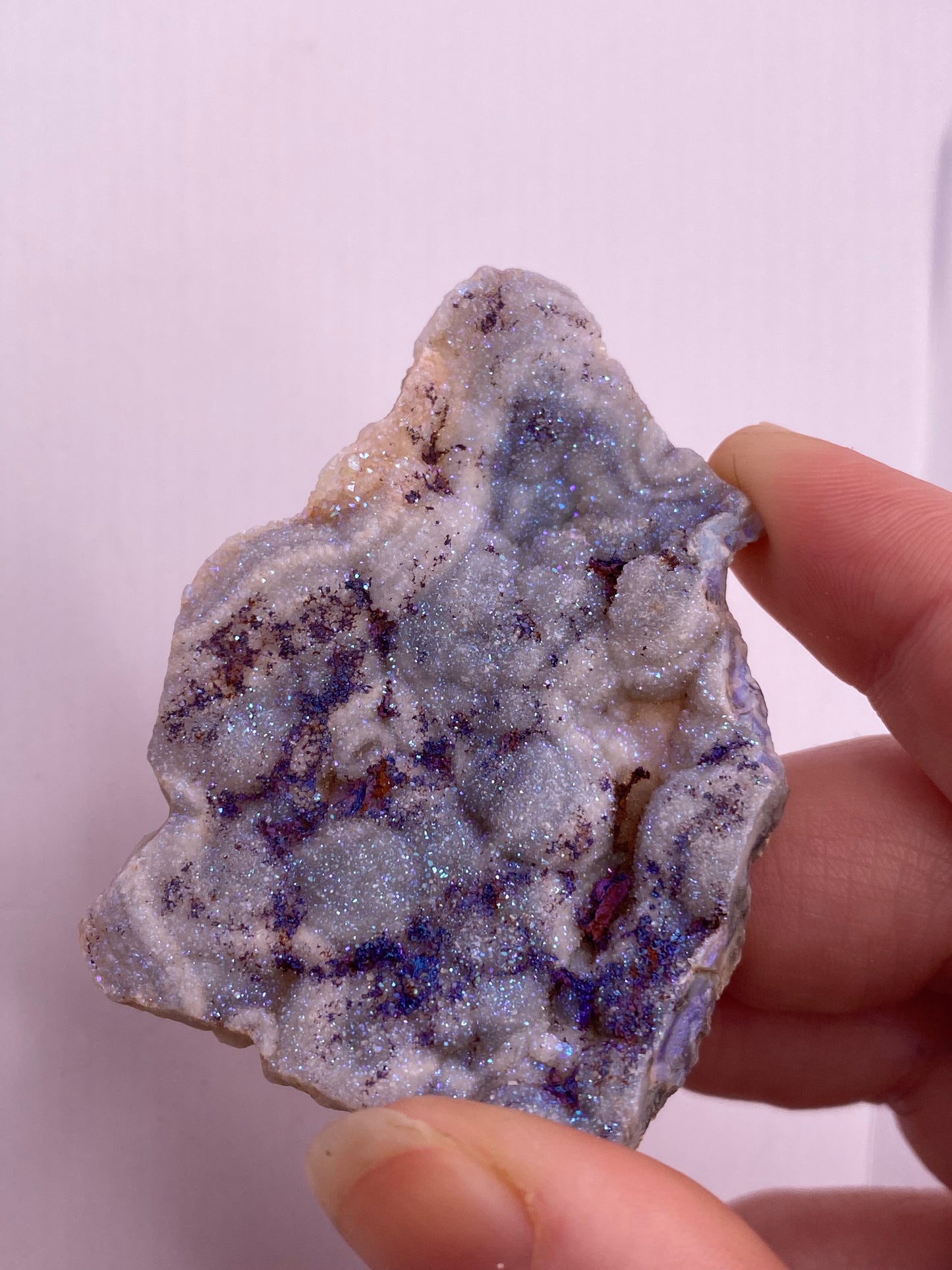 Aura chalcedony cluster