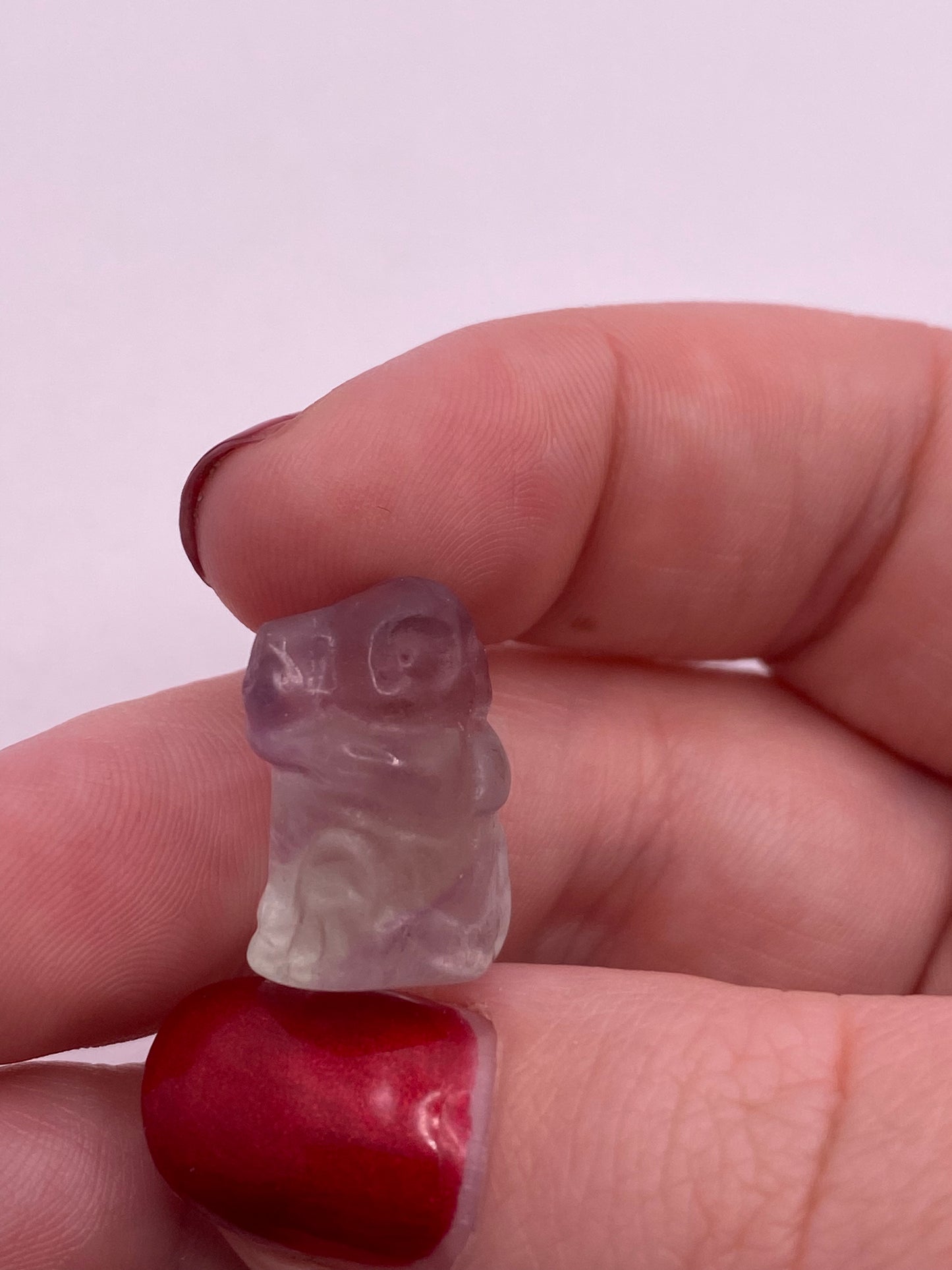 Yoda fluorite carving