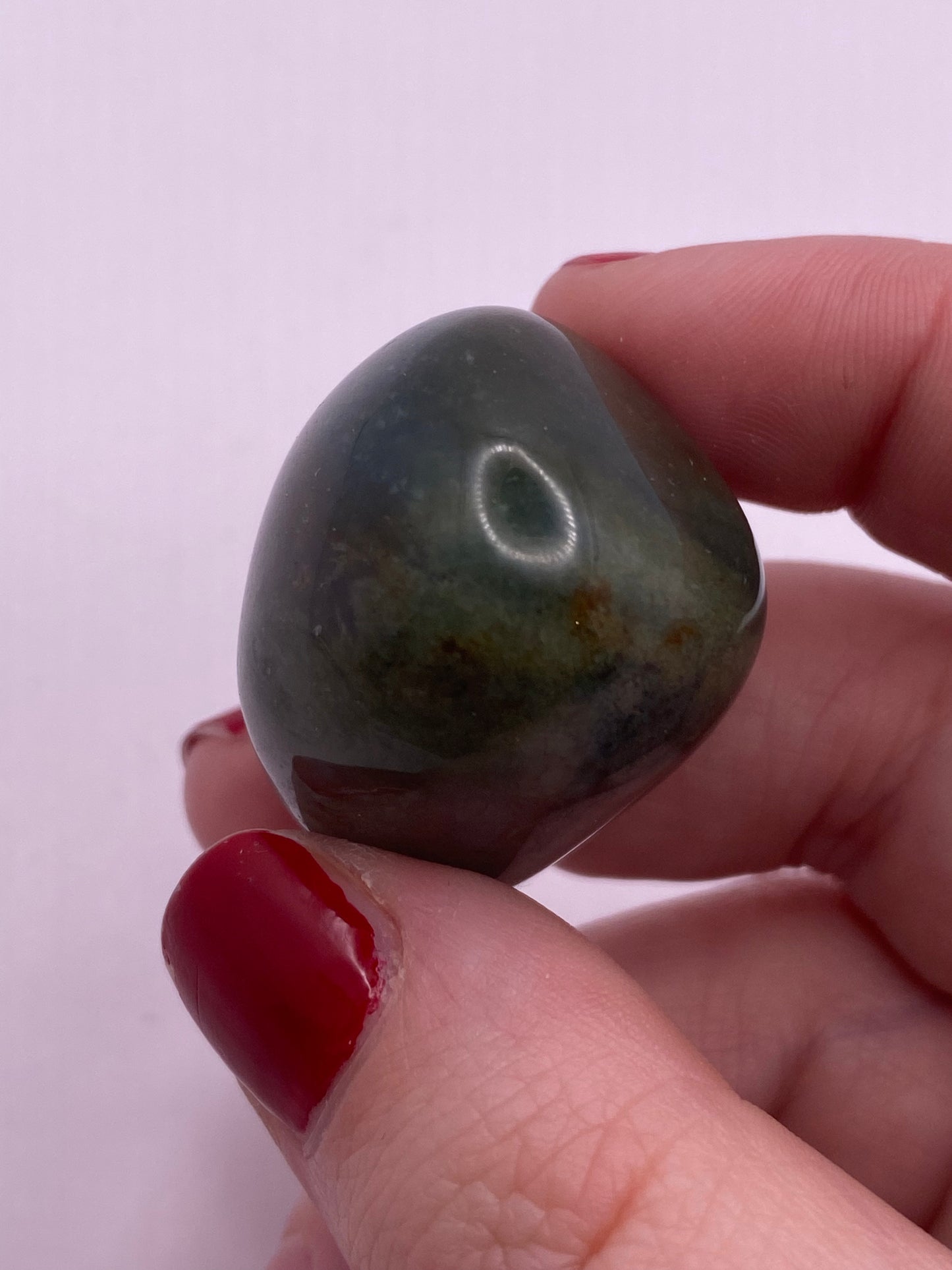 Moss agate tumble