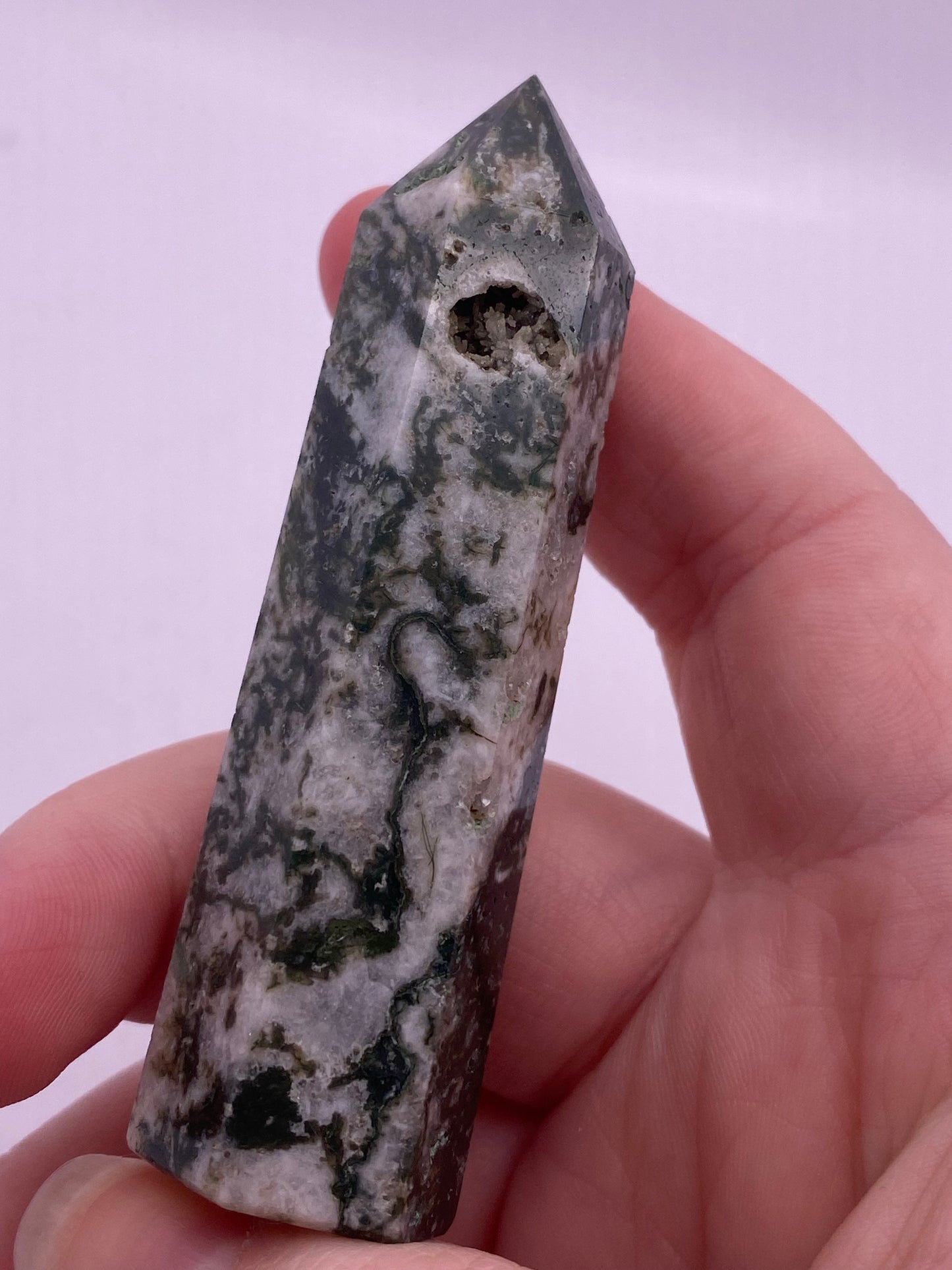 Druzey Tree Agate Crystal Tower