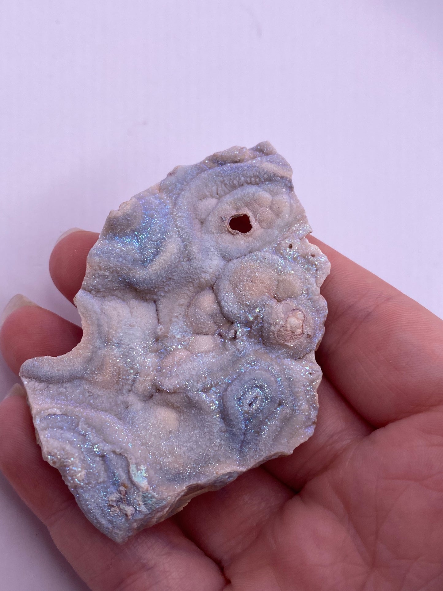 Aura chalcedony cluster