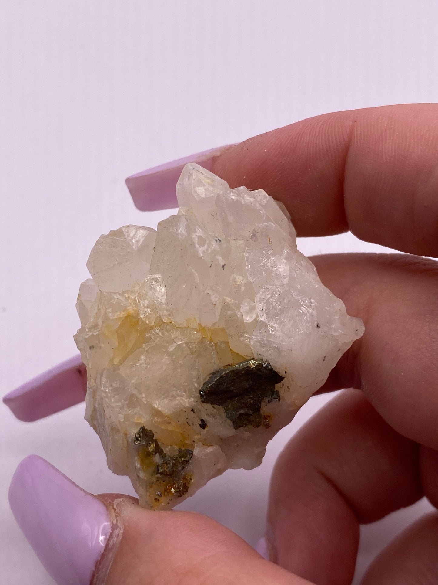 Ironised Quartz and Pyrite Cluster