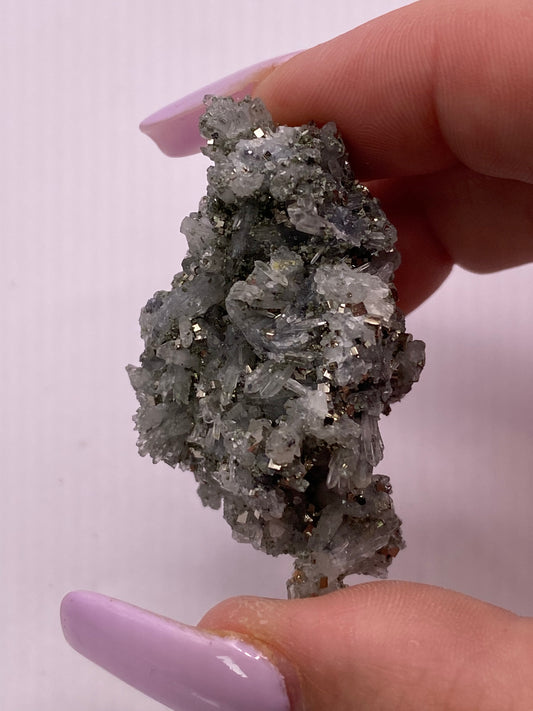 Quartz With Pyrite Cluster