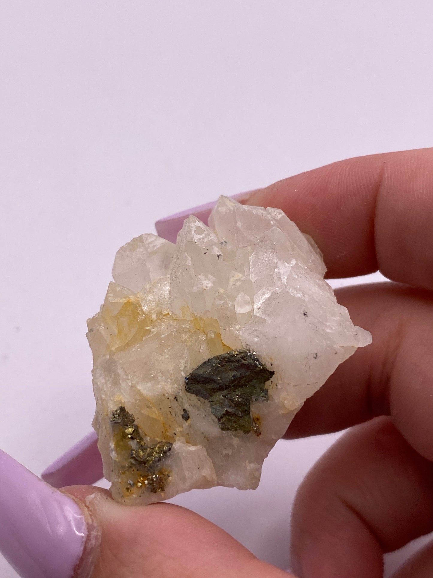 Ironised Quartz and Pyrite Cluster