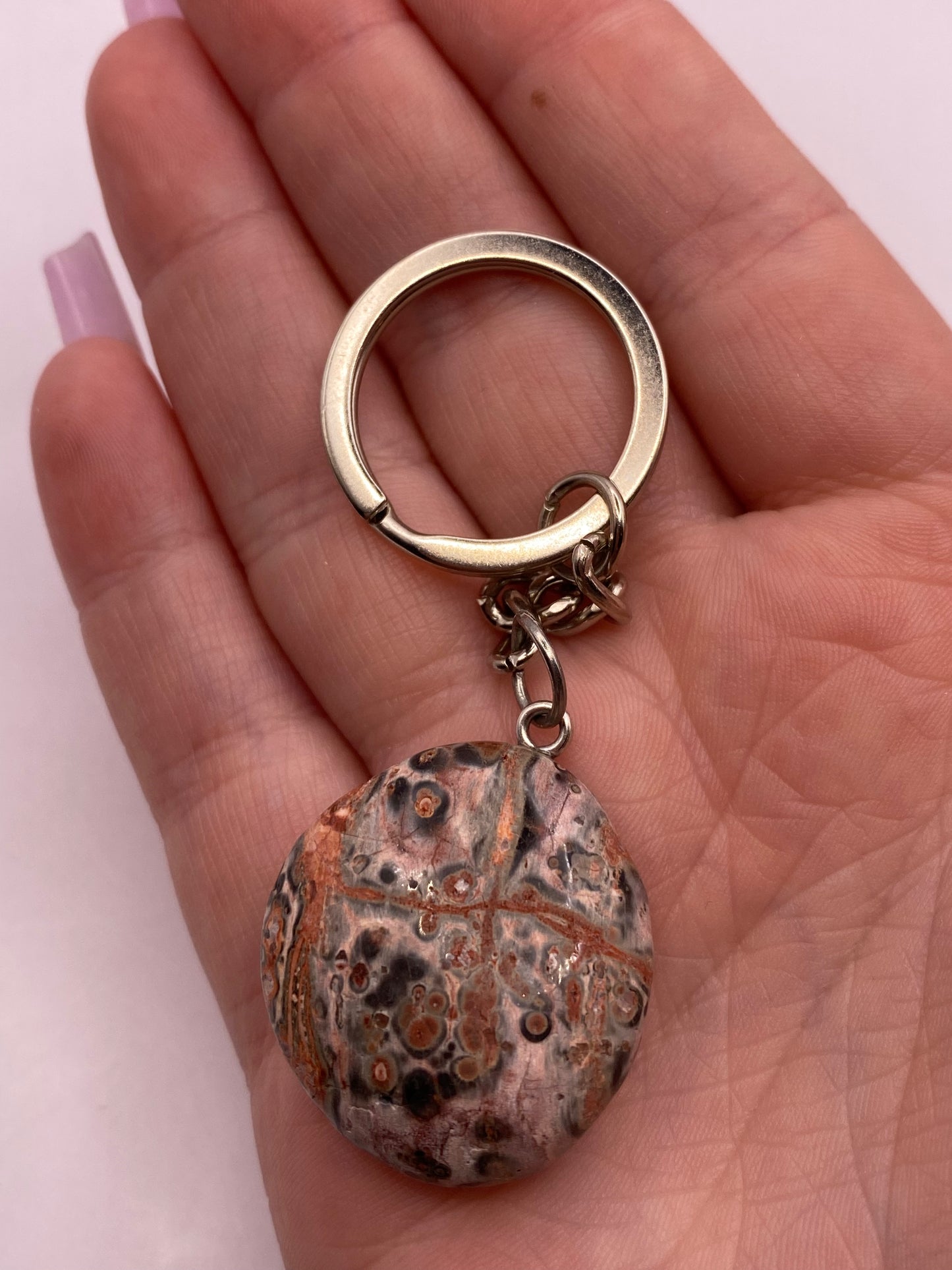 Leopard Skin Jasper Keyring