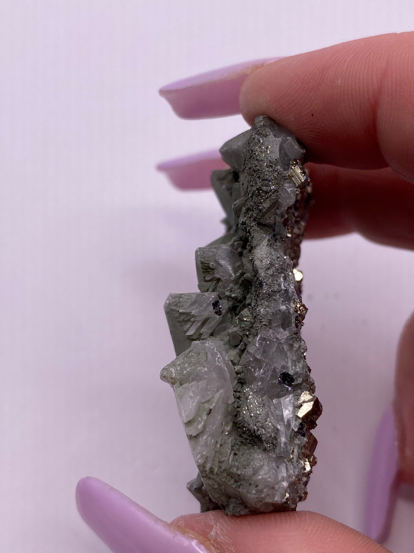 Pyrite, Calcite and Quartz Cluster