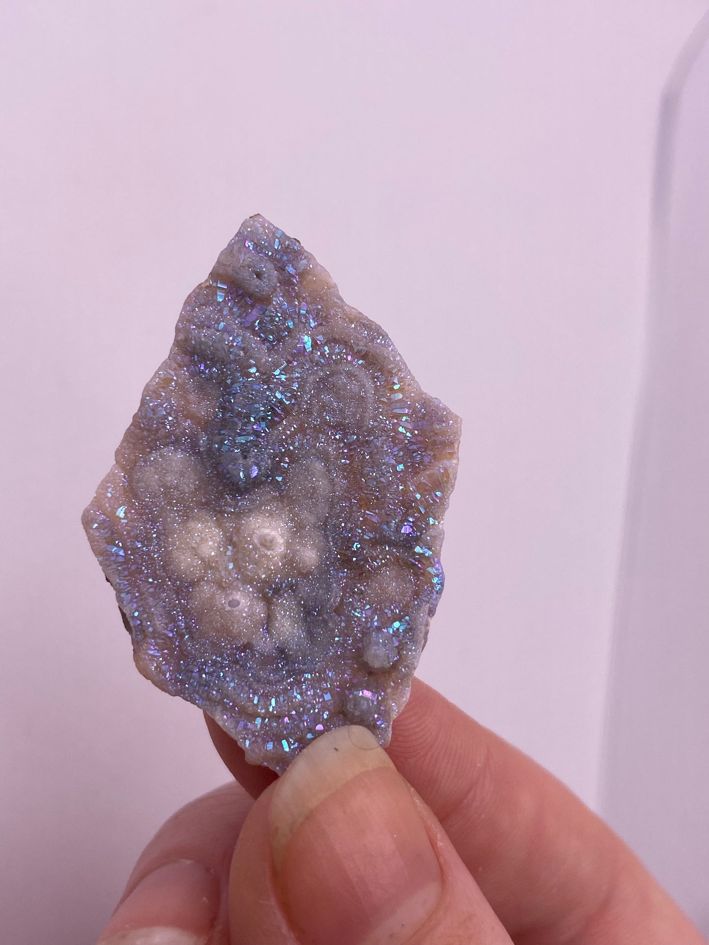 Aura chalcedony cluster