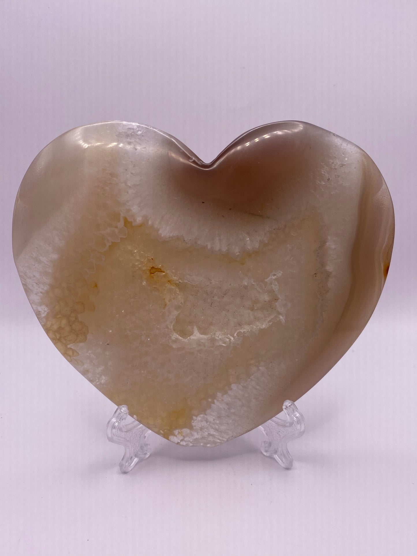 Druzey Agate Statement Heart