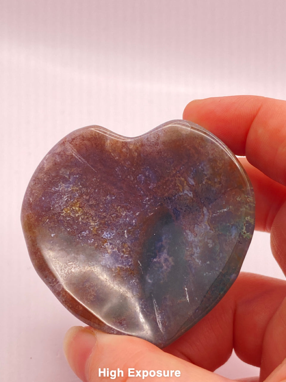 Moss Agate Heart Trinket Bowl