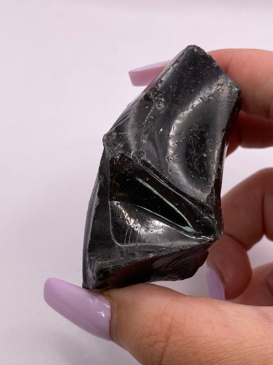 Raw/ Rough Black Obsidian