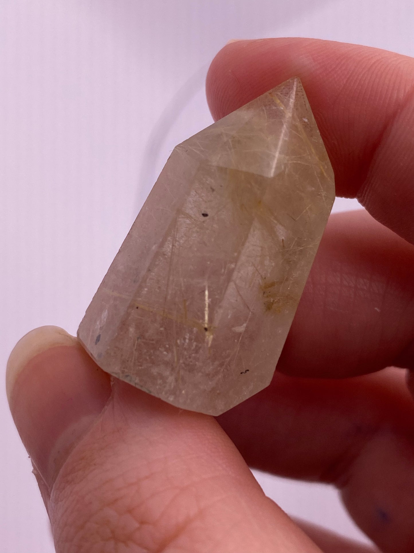 Rare Golden rutile angel hair quartz tower