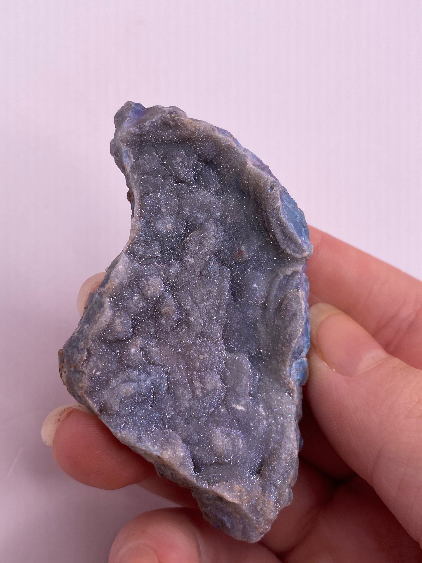 Aura chalcedony cluster