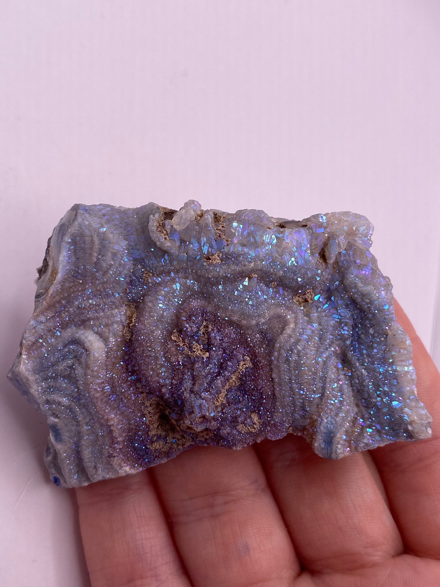 Aura Chalcedony Cluster