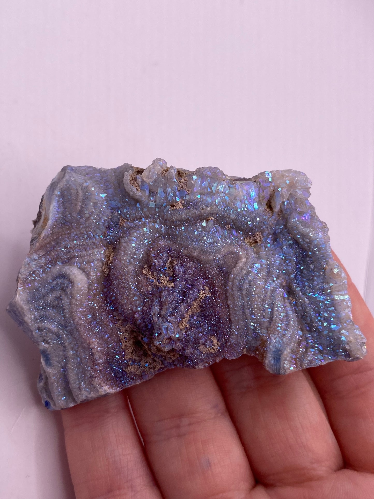 Aura Chalcedony Cluster