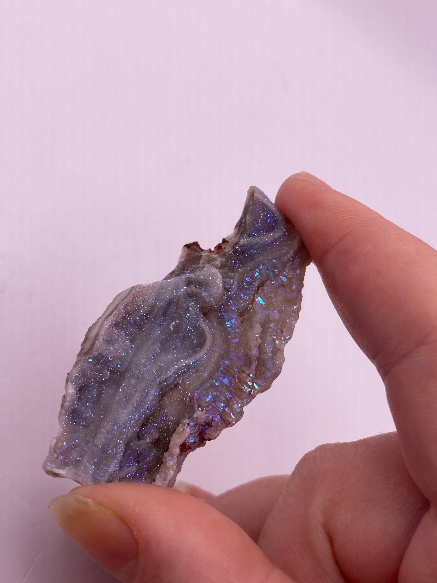 Aura chalcedony cluster