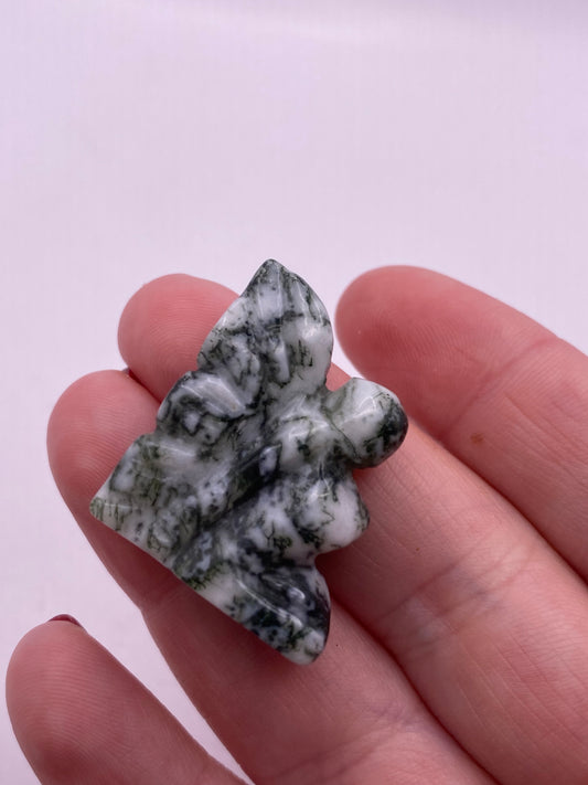 Tree agate fairy carving