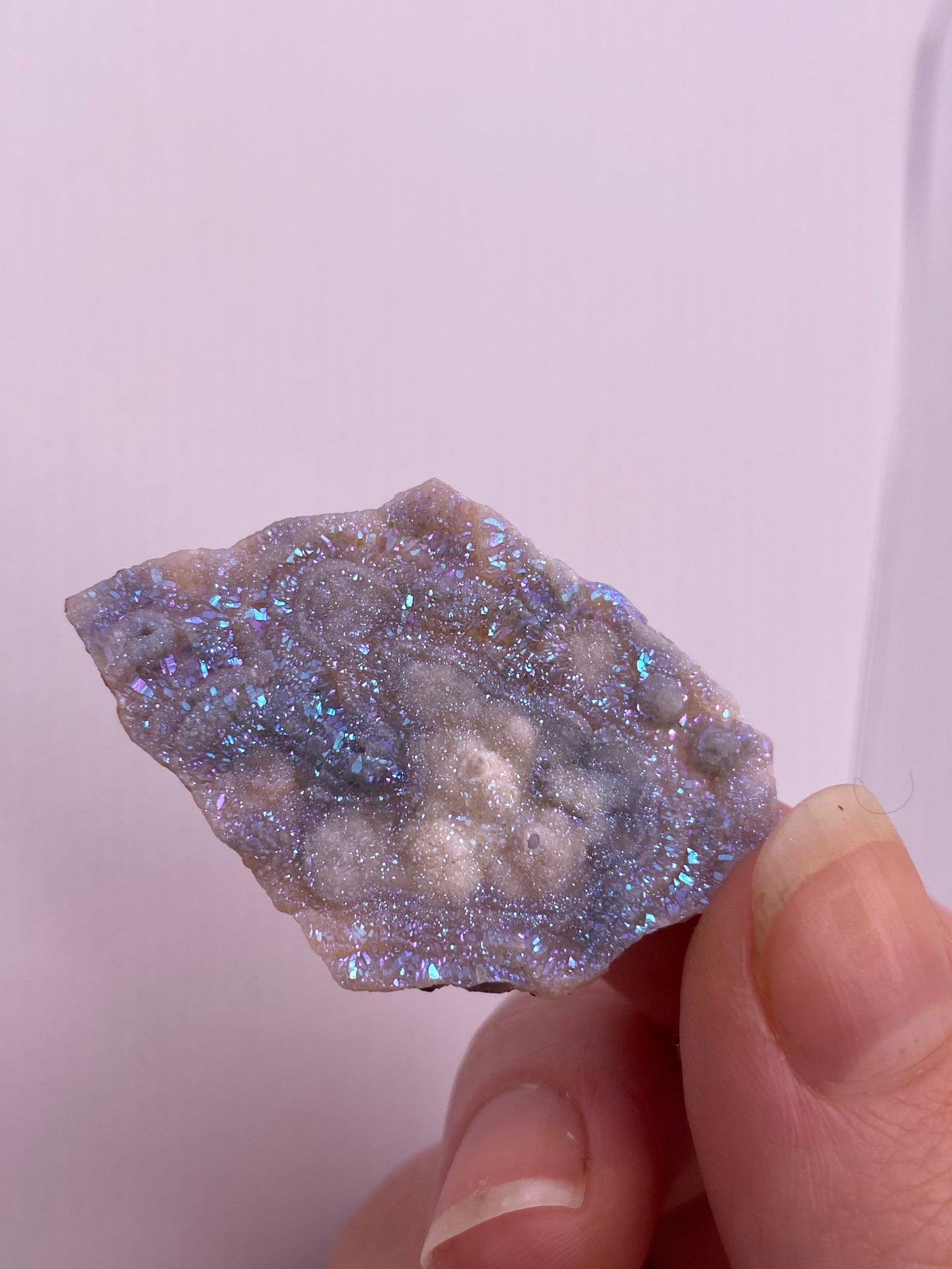 Aura chalcedony cluster