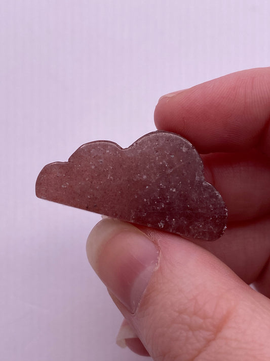 Red aventurine cloud carving